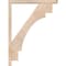 Ekena Millwork Merced Block Smooth Bracket w/ Offset Brace, Douglas Fir, 3 1/2"W x 24"D x 32"H BKT0402X24X32MRC05SDF - alternate 4